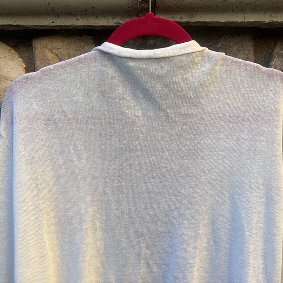 Toad & Co Linen Blend Postcard Cardigan Long Sleeve Size XL White Grey - Picture 5 of 9